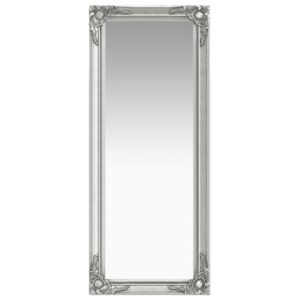 VidaXL Specchio da Parete Stile Barocco 50x120 cm Argento