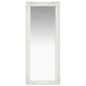 VidaXL Specchio da Parete Stile Barocco 50x120 cm Bianco