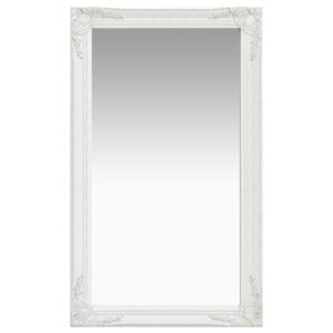 VidaXL Specchio da Parete Stile Barocco 60x100 cm Bianco