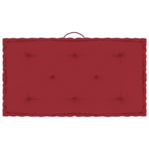 VidaXL Cuscino per Pallet e Pavimento Rosso Borgogna 73x40x7 cm Cotone