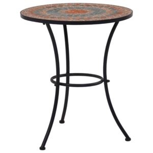 VidaXL Tavolino da Bistrot con Mosaico Arancio/Grigio 60cm in Ceramica