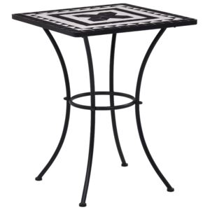VidaXL Tavolino da Bistrot con Mosaico Nero e Bianco 60 cm in Ceramica
