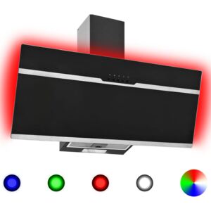 VidaXL Cappa RGB con LED 90 cm in Acciaio Inox e Vetro Temperato
