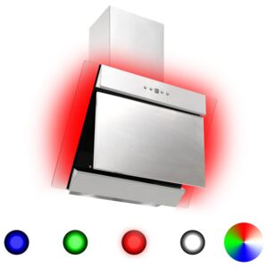 VidaXL Cappa RGB con LED 60 cm in Acciaio Inox e Vetro Temperato