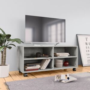 VidaXL Mobile TV con Ruote Grigio Cemento 90x35x35 cm in Truciolato