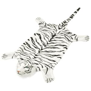VidaXL Tappeto di Peluche a Forma di Tigre 144 cm Bianco