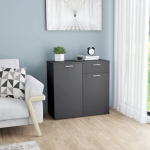 VidaXL Credenza Grigia 80x36x75 cm in Truciolato