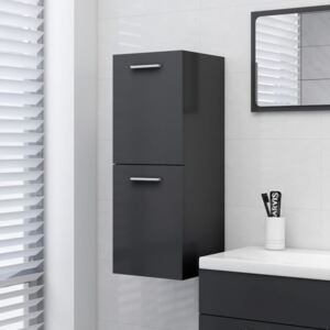 VidaXL Armadio da Bagno Grigio Lucido 32x25,5x190 cm in Truciolato