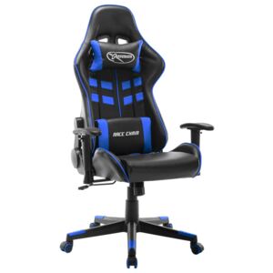 VidaXL Sedia da Gaming Blu e Nera in Similpelle