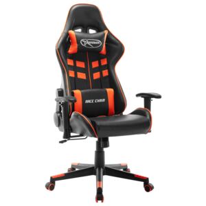 VidaXL Sedia da Gaming Nera e Arancione in Similpelle