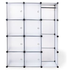 Tectake 400920 armadio modulare trasparente - bianco