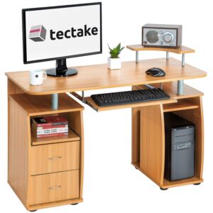 Tectake 401667 scrivania per computer 115x55x87cm - faggio