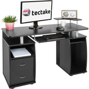 Tectake 402037 scrivania per computer 115x55x87cm - nero