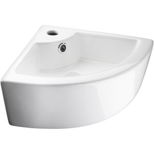 Tectake 402570 lavabo in ceramica angolare - bianco