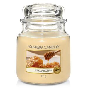 Yankee Candle giallo profumata candela Sweet Honeycomb Classic medio