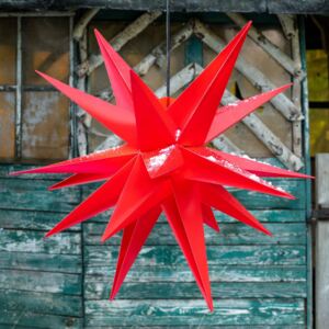 Stella decorativa XXL, 18 punte Ø 80 cm rossa