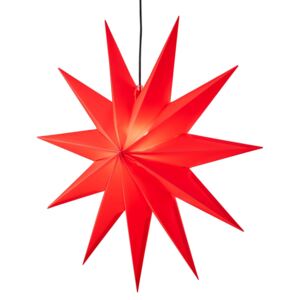 Stella LED Jumbo, esterni, 11 punte, Ø100cm, rosso