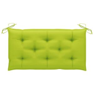 VidaXL Cuscino per Panca Giardino Verde Brillante 100x50x7 cm Tessuto