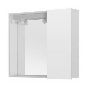 Specchiera contenitore bagno linea Way un' anta 67x60 cm bianco lucido