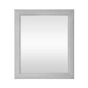 Specchio con cornice in legno massello 70x60 cm Bianco Shabby
