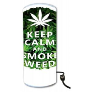 Lampada Cilindro keep calm and smoke weed
