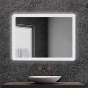 Specchio bagno retroilluminato LED 60x80 cm con Cornice luminosa reversibile