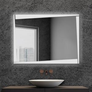 Specchio retrilluminato a led 80x60 cm installazione reversibile