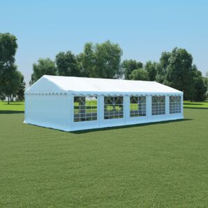 VidaXL Gazebo da Giardino in PVC 5x10 m Bianco