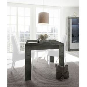 Tavolo da pranzo allungabile, colore grigio cemento, cm 137 x 79 x 90 (fino a 185 cm con l'allunga)