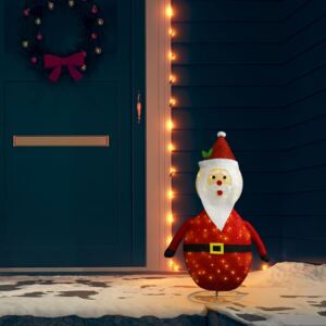 VidaXL Figura Natalizia Babbo Natale a LED in Tessuto Pregiato 90 cm