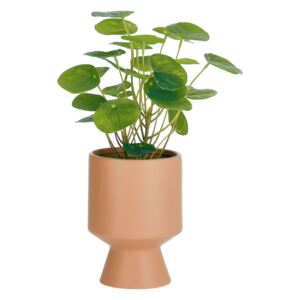 Kave Home - Pianta artificiale di Bailey con vaso in ceramica rosa 21,6 cm