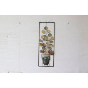Decorazione da parete, Ferro, Con fantasia floreale, Misure: 31 x 3 x 89 cm