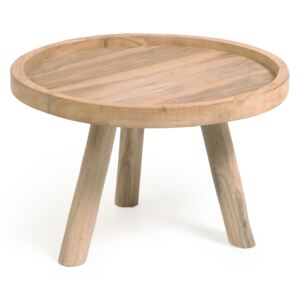 Kave Home - Tavolino Glenda in legno massello di teak Ø 55 cm