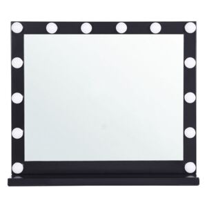 Specchio a LED nero 50 x 60 cm Beliani