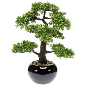 Emerald Ficus Artificiale Mini Bonsai 47 cm 420006 Verde
