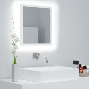 VidaXL Specchio da Bagno LED Bianco 40x8,5x37 cm in Truciolato