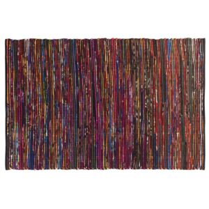 Tappeto multicolore scuro in cotone tessuto a mano - 160x230 - Beliani