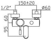 Miscelatore vasca doccia duplex Rubitor serie Modì 6515 cromato - Rubitor