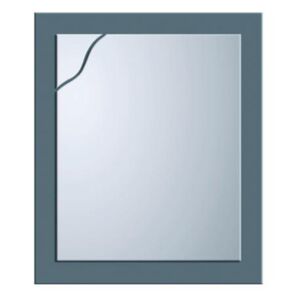 Specchio bagno classico cornice grafite - 40x51