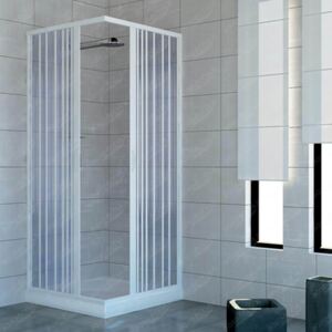 Box Doccia PVC Apertura Totale a Soffietto H185 - 70x70