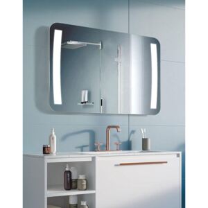 Specchio Rettangolare Stondato Con Luce LED - W-ANB - 53x63