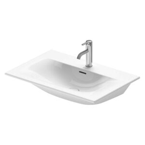 Duravit Viu - Lavabo 730x490 mm, con 1 foro per miscelatore, con WonderGliss, bianco alpino 23447300001