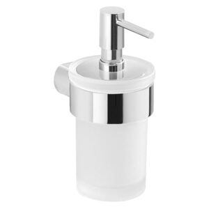 Sapho Accessori bagno Gedy - Dispenser sapone con supporto, cromo/vetro satin PI8113