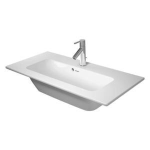 Duravit ME by Starck - Lavabo da mobile Compact, 830x400 mm, senza foro per miscelatore, con WonderGliss, bianco alpino 23428300601