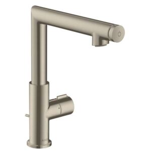 Axor Uno - Miscelatore Select 220 per lavabo, con sistema di scarico, nickel spazzolato 45016820