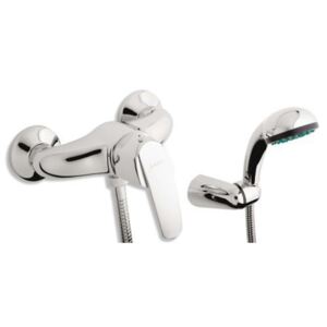 Hansgrohe 27222000 Croma 220 Colonna doccia a parete con soffione, doccetta  e miscelatore - cromo