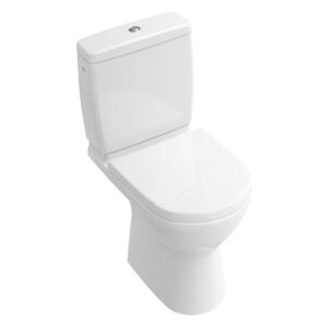 Villeroy & Boch O.novo - WC monoblocco Compact, scarico a parete, DirectFlush, CeramicPlus, bianco alpino 5689R0R1