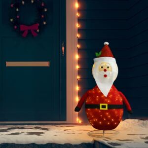VidaXL Figura Natalizia Babbo Natale a LED in Tessuto Pregiato 120 cm