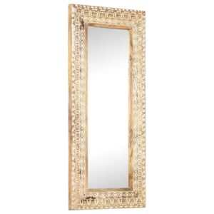 VidaXL Specchio Intagliato a Mano 110x50x11 cm cm in Massello di Mango