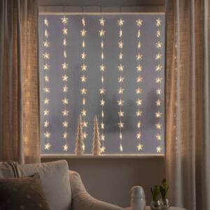 Tenda luminosa LED stelle 120 luci, bianco caldo
